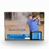 メンズおもしろいゴルフニュース40th 50th 60誕生日 フォトブロック (正面)