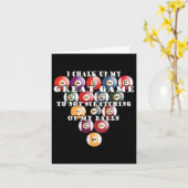 メンズおもしろいスクラッチなしゲームプールビリヤー カード (黄色い花)