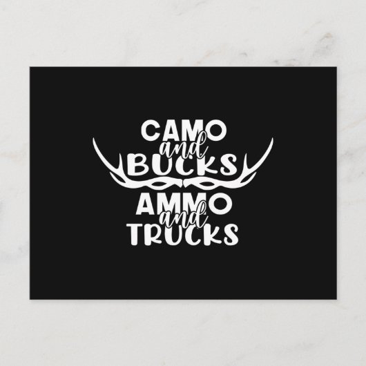 メンズおもしろいディア狩りユーモアTシャツ男性へ ポストカード (正面)
