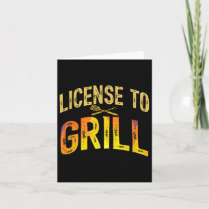 メンズおもしろいパパは肉SmoをグリルするためにBbqライセンスを愛している カード
