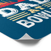 メンズおもしろいパパアットボーリングファーザーズデイメンズ ポスター (角)