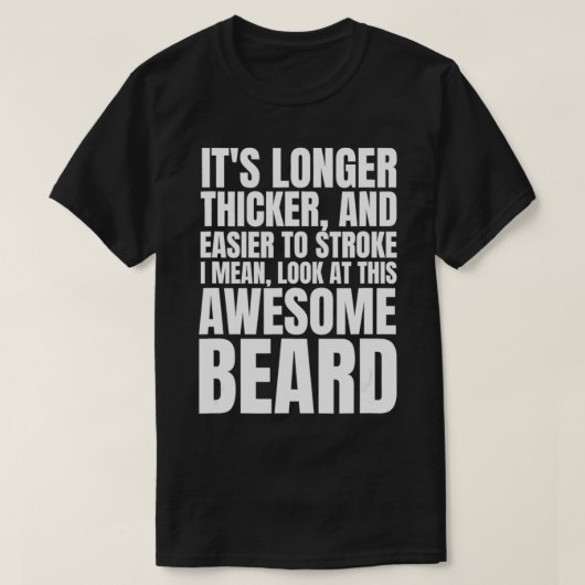 メンズおもしろいヒゲのユーモアもっと太くなるのが楽だ Tシャツ (デザイン正面)