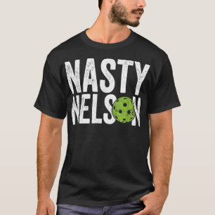 メンズおもしろいピックボールのチーム服 – 扱いにく Nelson Tシャツ
