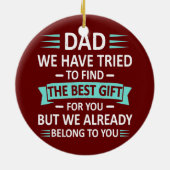 メンズおもしろいファーザーズデイパパドーターソンウィザーズ セラミックオーナメント (裏面)