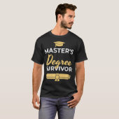 メンズおもしろいマスターズ卒業開始 Tシャツ (正面フル)