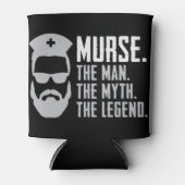 メンズおもしろいムース男性ナースシャツRN LPN CNA Love 缶クーラー (正面)