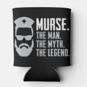 メンズおもしろいムース男性ナースシャツRN LPN CNA Love 缶クーラー (裏面)