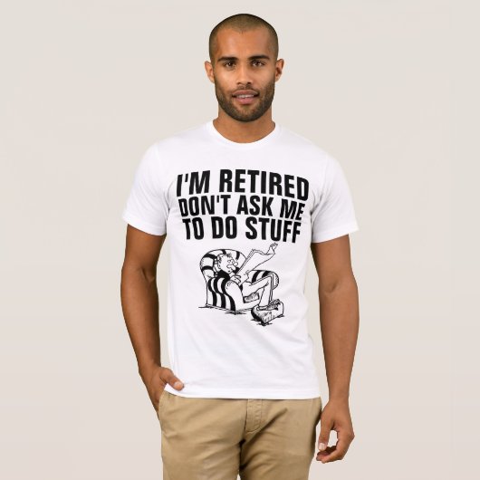 メンズおもしろいリタイア退職したTシャツ Tシャツ (正面フル)