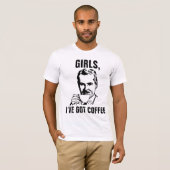 メンズおもしろいヴィンテージコーヒーTシャツ Tシャツ (正面フル)