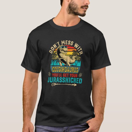 メンズおもしろい動揺していとこ座レックスファース Tシャツ (正面)