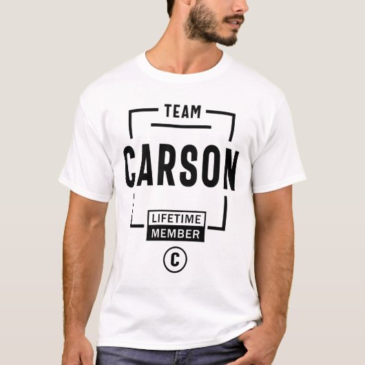 メンズおもしろい名パーソナライズされたカーソン Tシャツ (正面)