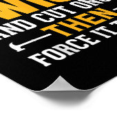 メンズおもしろい木工大工引用文ことわざギフト ポスター (角)