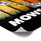 メンズおもしろい芝刈り愛好家パパ父モウズ ポスター (角)