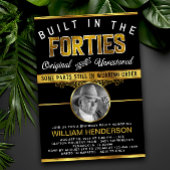 メンズおもしろい誕生日パーティー40年代に建てられた 招待状