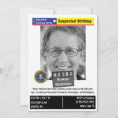 メンズおもしろい誕生日警察ユーモアのあるのムグショットのジョーク 招待状 (正面)