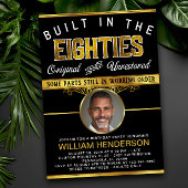 メンズおもしろい誕生日80年代に構築 招待状