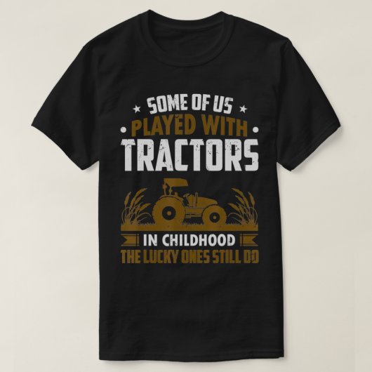 メンズおもしろい農家ラッキーな人々はまだTと遊一緒に Tシャツ (デザイン正面)