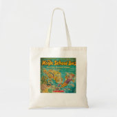 メンズおもしろい魔法マンガ学校バス子供への贈り物 トートバッグ (正面)