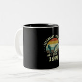 メンズおもしろい30歳の誕生日魚釣りプレゼント30年 ツートーンマグカップ (正面左)