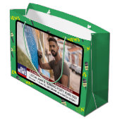 メンズおもしろい40th誕生日テレビニュース50th 60th ラージペーパーバッグ (裏面アングル)