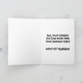 メンズおもしろい45誕生日 カード (内部)