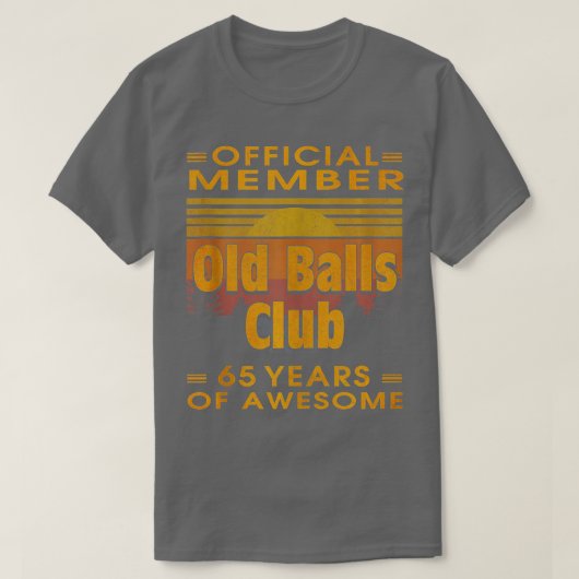 メンズおもしろい65th誕生日オールドボールクラブ65年 tシャツ (デザイン正面)