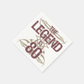 メンズおもしろい80誕生日 スタンダードカクテルナプキン (角)