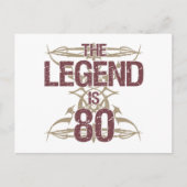 メンズおもしろい80誕生日 ポストカード (正面)