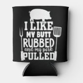 メンズおもしろいBBQ – 私は私のお尻を擦ったTシャツが好き 缶クーラー (正面)