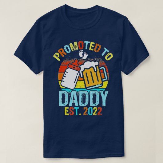 メンズがパパに昇進2022初めて父 Tシャツ (デザイン正面)