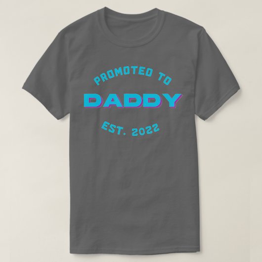 メンズがパパに昇進2022父の日 Tシャツ (デザイン正面)