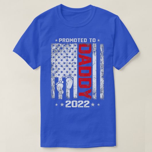 メンズがパパに昇進2022父の日 Tシャツ (デザイン正面)