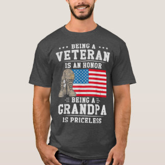 メンズが退役軍人であることは名誉である私のおじいさん Tシャツ