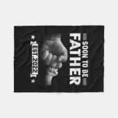 メンズが2022年の父になる早々とレトロ初パパ フリースブランケット (正面(横))