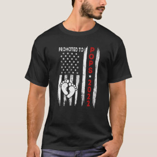 メンズが2022年ポップに昇格したアメリカ父の国旗 Tシャツ