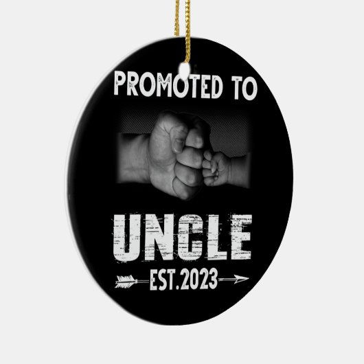 メンズが2023年の妊娠をおじさんに昇格 セラミックオーナメント (右)