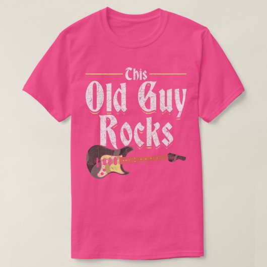 メンズこの老人ロックギターギタリストのムー Tシャツ (デザイン正面)