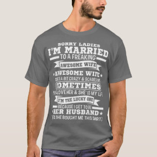 メンズごめんねレディース私は結婚結婚した夫である Tシャツ