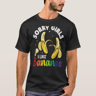 メンズごめんね女の子好きバナナおもしろいLgbtqゲイPrid Tシャツ