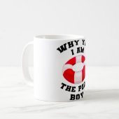 メンズなぜYes私はプールボーイ泳おもしろいぐ コーヒーマグカップ (正面左)