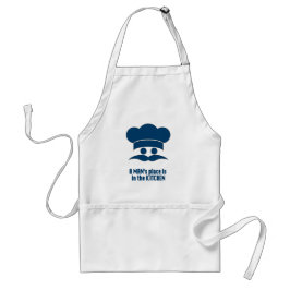 メンズのエプロン: "人場所は台所にあります"の スタンダードエプロン