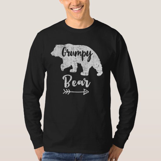メンズの不機嫌なクマ Tシャツ (正面)