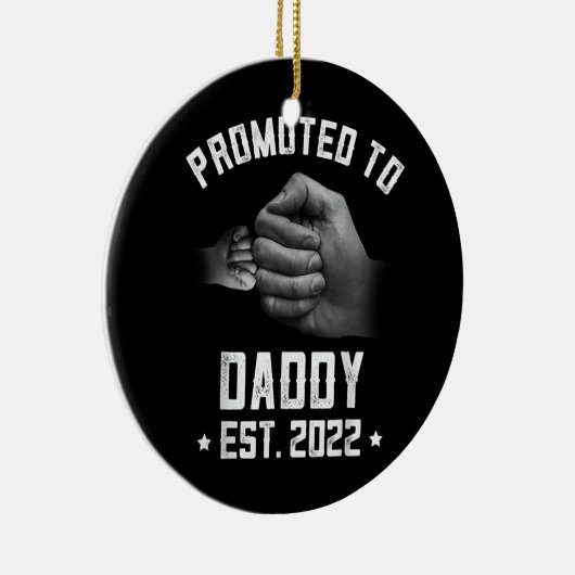 メンズの新しい父のおもしろい妊娠の発表が促進 セラミックオーナメント (右)