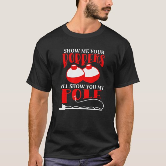 メンズの男見せてくれ僕のPを見せてやる Tシャツ (正面)