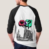 メンズの3/4袖の野球のティー Tシャツ (裏面)