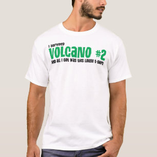 メンズの"私は火山#2"をワイシャツ生き延びました Tシャツ