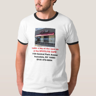 メンズのSpotliteのカフェ開いたMic Tシャツ