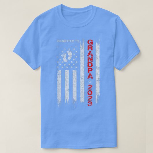 メンズはグランドパ2023愛国国旗に最初に昇格 Tシャツ (デザイン正面)