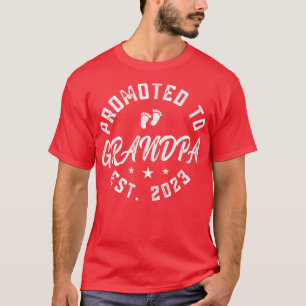 メンズはグランパ2023新しい祖父に昇進B Tシャツ