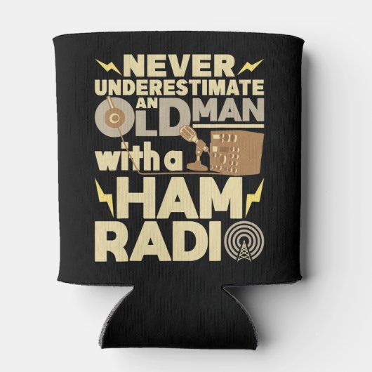 メンズはハム素晴らしいの老人を過小評価しない 缶クーラー (裏面)